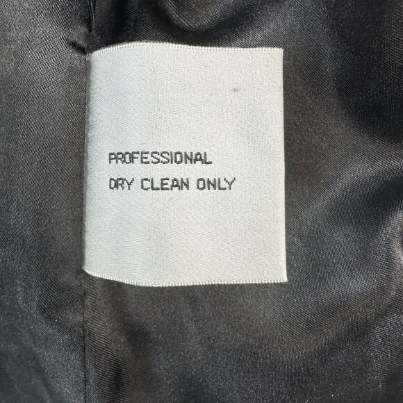 Kenneth Cole New York Waist Tie Coat WMNS 4 Black Wool Blend Zip Up Lined Jacket - Picture 10 of 10